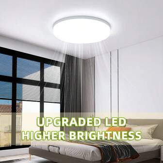 110V/220V universell LED-taklampa, rund vit, ljus inomhusdekorationslampa för hem/sovrum/vardagsrum/korridor/kök/badrum/lägenhet/balkong/kontor, 6500K vitt ljus, inget flimmer