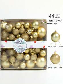 44 Pcs-Set Of Mini Shatterproof Christmas Balls,Red Christmas Ornaments,Christmas Ornaments ,Pink Christmas Decorations,Red Christmas Balls,Christmas Tree Garland Ornaments Party Decoration, Christmas Baubles, Holiday Wedding Party Decoration Hanging Balls (Assorted Colors),Christmas Winter Room Decor Christmas Decorations Home Christmas Gifts Christmas Decor