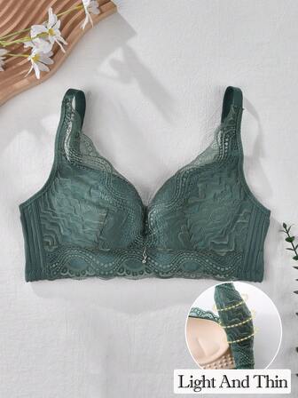 Metallic Decor Sexy Seamless Comfortable Bra, Lingerie