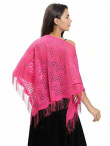 New Lightweight Hollow-Out Lace Knitted Triangle Scarf, Thin Shawlcover Upn For Summer, Sun Protection, Air Conditioning, Dates, Parties, Weddings, Geometric Pattern Fabric, Spring/Summer/Autumn