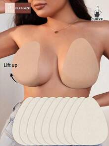 5片装无纺布水滴胸贴。隐形无痕。提拉胸部，防止下垂。柔软透气，自带背胶。可重复使用，可水洗。适合搭配无肩带连衣裙和睡衣。 - 彩色 - 查看 13
