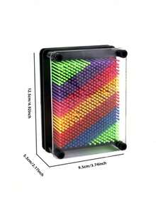 1pc Creative Rainbow 3D Dimensional Painting Interesting Magic Needle Colorful 3D Stress Relief Hand Print 3D Clone Hand