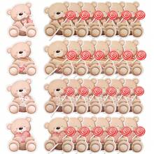 16pcs/32pcs/40pcs/80pcs Bear Lollipop Holder Cards Set - Cute Bear Candy Wrappers ForBirthday Party & BabyShower Supplies - Multicolor - View 1