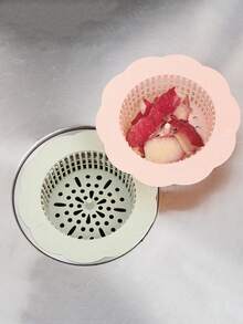 2 Stücke Blumenförmiger Kunststoff Wasserkanal Filter: Küchen- und Badezimmer-Abflusssieb mit Anti-Verstopfungs-Haarfilternetz