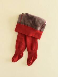 1件加厚保暖婴儿打底裤，柔软舒适，适合秋冬季穿着。 - 彩色 - 查看 3