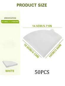 50/100pcs Coffee Filter, Conical Natural Paper Filter, Disposable Filter, Suitable For Pouring And Drip Coffee Machines - Multicolor - View 8