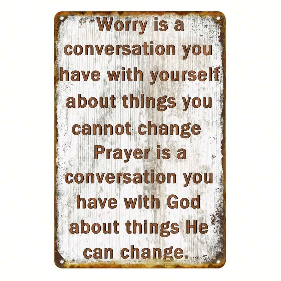 1pc Vintage Prayer Canvas Wall Decor - Motivational Canvas Poster For Home, Office, Farmhouse, Bathroom, Bar, Garden (Optional Frame)