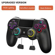 Wireless Controller Compatible With PS4/Slim/Pro, With Enhanced Dual Vibration/1000mAh Battery/6-Axis Motion Sensor/Type C Charging Cable