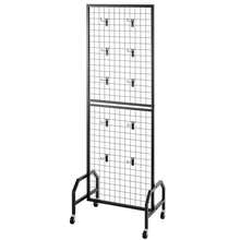 Grid Wall Panel, 1.9 X 5.4 Ft Wire Grid Panels Display Rack, Movable Art Display Shelf With Wheels And 10 Hooks, Black Carbon Steel Gridwall For Craft Show, Decoration, Storage, Notice Board - màu đen - Xem 12