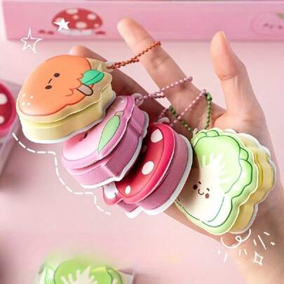 1pc Stress Relief Sticky Notes, Mini Bean Notepad, Cute Tiny Notebook, Back To School Small Gift, Suitable For School Season, Office Supplies, Writing Supplies