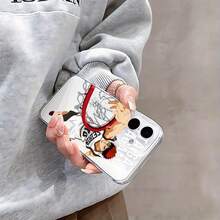 Un diseño elegante y minimalista con Taiga Kagami del anime de baloncesto, adecuado para modelos de  16/15/14/13/12/11 Promax/Plus. Incluye protección contra caídas integrada en todas las esquinas, una carcasa de TPU transparente anti-amarilleo, y es ligera y fácil de transportar. Esta es una funda negra mejorada con tecnología inspirada en el festival de verano de baloncesto de Kuroko. - Color transparente 2 - Ver 6