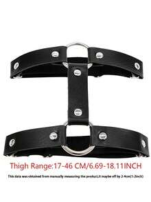 2 件套女士性感皮革腿环纯情可爱腿部装饰夜店派对服装配饰，狂欢