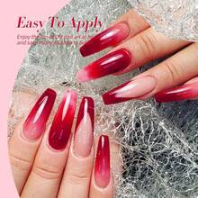 Jelly Red Burgund Ruby Regalia Milky Jelly Series Nail Art Varnish Gift Set, 7ml 4pcs Gel Nail Polish{Inchcolor_nameinch:InchRubyRegaliainch} - RubyRegalia - 查看 7