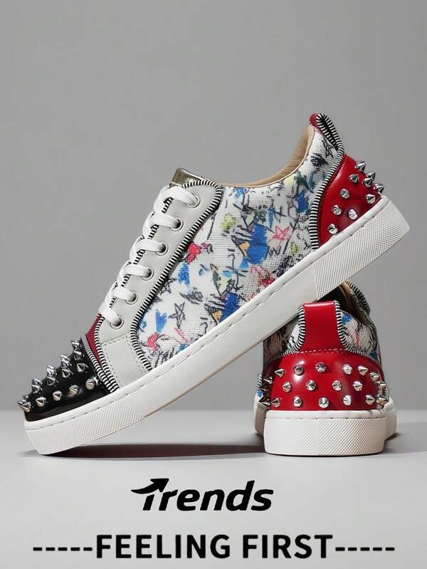2026 New Irregular Breathable Canvas Punk Style Lace-Up Pointed Toe Fashion Niche Low-Top Casual Shoes, Suitable For Larger Feet, Comfortable Nightclub Stage Wear, Thick Sole Retro British Style Sneakers, Multiple Colors Available, Order One Size Up