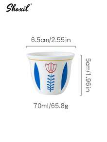 shoxil طقم فنجان وصحن قهوة سيراميك، فنجان قهوة بطراز ، كوب بطراز سعودي، كوب ماء، صحن، حامل فنجان، صحن طعام، لسجادة القهوة، المطعم، ركن القهوة، الحفلات، هدية سعودية متميزة - كوب - مشاهدة 14