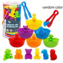 Brinquedos de Contagem Jogos de Correspondência com Tigelas de Classificação, Atividades de Aprendizagem Pré-Escolar, Classificação Sensorial, Brinquedos Educacionais Iniciais STEM, Conjuntos de Brinquedos (Cor Animal Aleatória), Presente de Halloween/Dia de Ação de Graças/Natal, Presente de Páscoa - Multicolorido - Visão 16