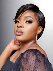 Eulisi 13X4 直发蕾丝前假发，60%真人发，女士短款波波头假发，180密度无胶高清透明蕾丝前假发，预先拔毛并带有婴儿发，自然发际线，8-14英寸，万圣节服装