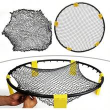 重型排球网替换装 - 安装简便，标准比赛套装，适用于沙滩、室内及其他圆形网状运动 - 结实耐用的黑色网带（仅含网，不含框架） - 适合竞技比赛和训练 - 兼容排球、羽毛球等运动，便携式排球网，便携式排球训练网系统，适用于室内外，也适用于泳池场地排球网