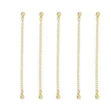 1/5pcs Double Headed Lobster Buckle With Tail Chain Adjustment Chain, Leather Rope Chain Extension Chain, DIY Jewelry Material Versatile Chain Wholesale