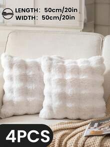 1/2/4 Stück luxuriöser Kunstfell Toskana Kissenbezug, Kissenhülle, ohne Kisseneinsatz, flauschige Heimdekoration Kissenhülle für Wohnzimmer Sofa, Schlafzimmer Kopfteil, Überwurfkissen, Oeko-Tex