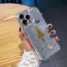 Funda para iPhone Nueva Funda Protectora Personalizada Ins para iPhone 17/16/15/14/13/12 11 Xsmax 11Promax 13Pro 14Pro 15Pro 16Pro 17Pro/17Promax 17Air/16Promax 15Promax 14Promax 13Promax/Xsmax Xr Xs 7Plus/6Plus/7/8/6/16E Funda de Moda Simple Todo Incluido Transparente Funda Protectora Linda Estrella Hombre Árbol de Navidad Funda para iPhone, Funda Daisy, Funda Realme G, Honor Xa, Cubierta Práctica - Colores mixtos - Ver 7