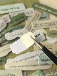 50pcs/Pack Mini English Motivational Quotes Decorative Stickers, DIY Scrapbooking, Texture Material - one-size - View 6