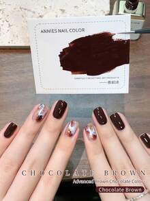 annies 12毫升巧克力棕色指甲油凝胶 2025新款焦糖色凝胶指甲油 咖啡奶茶美甲沙龙美甲 - 彩色 - 查看 4