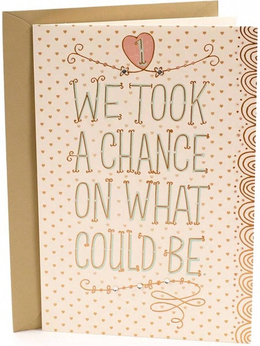 Tarjeta de felicitación de primer aniversario de (Chance on What Could) - Oportunidad sobre lo que podría ser - Ver 1