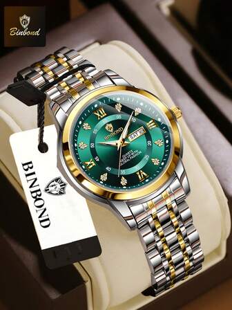 BINBOND B7169 Top Brand Luxury Fashion Business Women Quartz Watches 30M Waterproof Week Date Clock Sport Women Wrist Watch