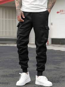 2025 thermisch gefütterte lässige Jogginghose für Herren, verdickte Sporthosen, Herbst/Winter, Fleece