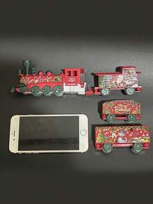 1 套圣诞电动轨道火车组装玩具，男孩和女孩的圣诞礼物，生日礼物 - 配件款式和颜色随机 - 紅色 - 查看 12