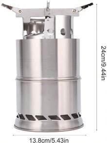 Drfeify Estufa de Montaje Plegable, Estufa de Picnic de Leña Duradera Portátil para Acampar Al Aire con Mochila - 1 - Ver 1