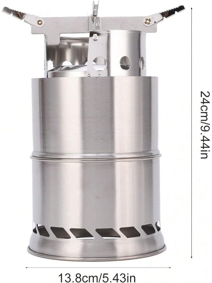 Drfeify Estufa de Montaje Plegable, Estufa de Picnic de Leña Duradera Portátil para Acampar Al Aire con Mochila - 1 - Ver 1