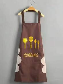 一件式厨房围裙，可调节口袋围裙，防水防油，适合厨房、厨师使用，男女通用，男女均可穿着，设计简约，风格优雅时尚。 - 彩色 - 查看 16