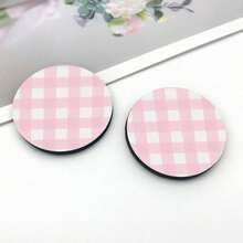 2pcs Car Cup Coaster Stylish & Durable Fast-Drying Non-Slip Car Cup Mat - 粉紅色網格 - 查看 12