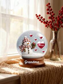 1pc Customized Snowman Hugging Of Love - Personalized Custom Acrylic Plaque,Custom Christmas Plaque With Grandchildren'S Names,Crystal Ball Style Snowman Of Love Plaque-Multiple Names Can Be Customized,Christmas Home Decorations, Christmas Gifts For Elders,Personalized Gifts,Customized Christmas Gifts,Christmas - White - View 20