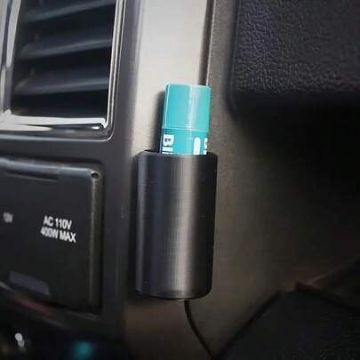 Universal TPR Car Lipstick Holder - Portable Small Item Organizer Rack For Cosmetics And Accessories, Black With Practical Hook Design