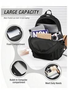 15.6 Inch Laptop Backpack, Large Capacity Backpack Suitable For Schoolgirls, Female Students, Teenagers, Women, College Backpack, Casual Travel Backpack, Anti-Theft Backpack - Multicolor - View 6