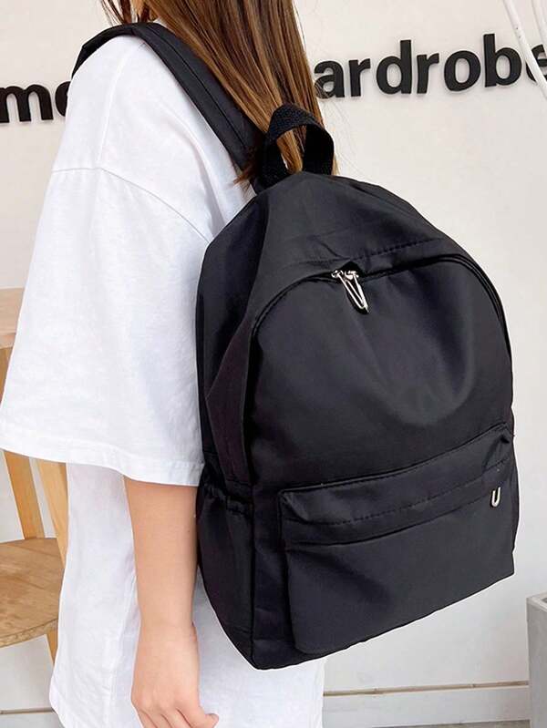 Lightweight, Water-Resistant, Large Capacity Commuter Backpack, Minimalist Design, High-Quality, Suitable For Students, Spring/Autumn