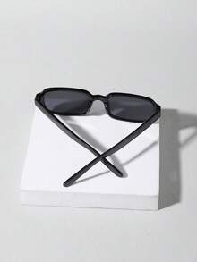 1 Pair Men's Casual Basic Black Rectangular Fashion Fashion Glasses, Suitable For Holiday Outings, Outfit Matching, Also Can Be Used As Holiday Gifts - Multicolor - View 8