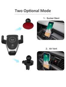 15W Gravity Sensor Wireless Car Charger, Qi-Compatible With Apple, Android Phones, Wireless Charger Compatible With IPhone 8/X/11/12/13/14/15/16 Series