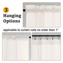 Sheer Curtains 96 Inches Long 2 Panels, Elegant Window Treatments Voile Curtains For Living Room, Light Filtering Rod Pocket Sheer Drapes, Each 42" Wx96 - 多色130 - 查看 3