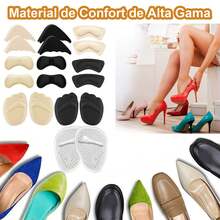 Almohadillas de Talón, Rellenador de Zapatos y Metatarsianas Adheribles Antideslizante y Reutilizables para Zapatos de Mujer y Hombre, Plantillas de Bola para Pies Aliviar el Dolor de Pies - Negro - Ver 7