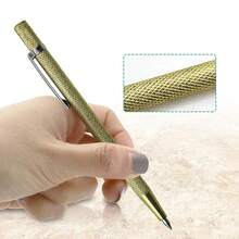 10 Uds.Herramienta de Marcado Scriber, Bolígrafos de Grabado de Aluminio con Hoja de Carburo de Tungsteno y Moleteado, para Marcar Cerámica Vidrio Metal (Oro) - aire - Ver 10