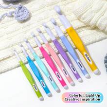 1pc ABS Hook + TPR Handle 6.0-20.0mm Crochet Hook Set With Accessories And Storage Bag, Suitable For Beginners Or As A Gift - Multicolor - View 4
