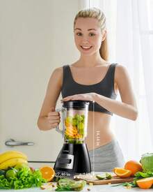 SHARDOR Blenders For Smoothies, Max 700W, 52 Oz Glass Jar Smoothie Blender, Countertop Blender & Grinder Combo, 9 Functions With 5 Speeds For Shakes, Puree, Crush Ice, And Chop. - 查看 6