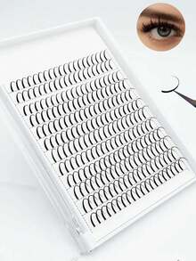 240 pestañas individuales con púas, longitudes mixtas de 10-18mm, pestañas naturalmente alargadas, rizo D de 0.07mm, extensiones de pestañas suaves y naturales, adecuadas para cualquier estilo, esencial de maquillaje reutilizable, pestañas individuales, pestañas postizas.
