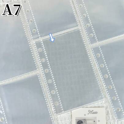 10/20/30/50pcs/Bag A7 Transparent Inner Pages, Sticker Book, Loose-Leaf Album Refill Pages, A7 Loose-Leaf Photo Album Replacement Pages, Kpop Photo Card Album, PP Material, Suitable For A7 Planner, Sticker Book, Instant Camera Photos, Idol Photo Card Collection, Campus Card, Access Card, Bus Card Etc.