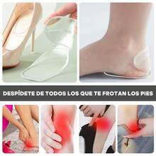 Almohadillas de Tacón Alto 6 Pares, Relleno de Zapatos, Almohadillas de Metatarso, Plantillas de Bola de pie, Antideslizante para Zapatos de Mujer y Hombre, Alivio Dolor en el Antepié (6) - Transparente - Ver 3