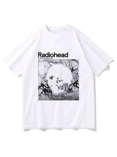 Cool Summer A Moon Shaped Pool T Shirt Radioheads Menmen Harajuku Vintage Graphic Tshirt Classic Unisex High Quality Tee Shirts Y2K